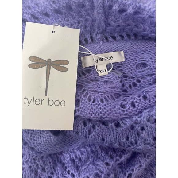 Tyler Boe Womens Sweater Poncho size Small xs Lavender Wool Mohair New $156 - Picture 7 of 7